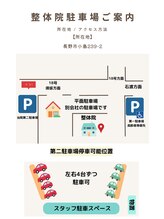 北川原整体院/駐車場の案内（地図）