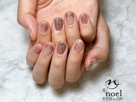 グレージュ×フレンチニュアンス