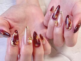 【3】べっこうネイル