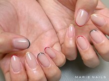 マリーネイルズ 横浜店(MARIE NAILS)/¥8,800スキニーフレンチ　1218d