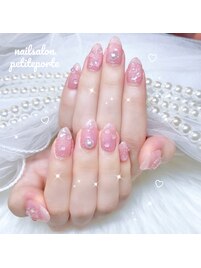 水滴×貝殻のマーメイドネイル