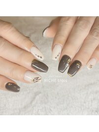 バレンタインチョコネイル