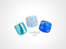ルキア(Lukia)/マリン◇スカイブルー親指ネイル
