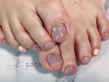 ネイルアトリエルカ(nail atelier LUCA)/W-484 ハートオーロラネイル