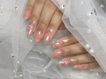 シンプル韓国ワンホン定額ネイル