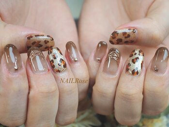 ネイルローズ(NAIL Rose)/マグネットヒョウ柄