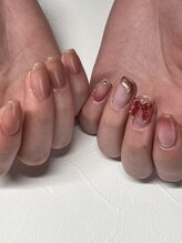 アトリエヨル(atelier yol)/赤リボンとピンクグラデ♪♪