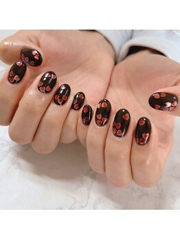 バレンタインネイル