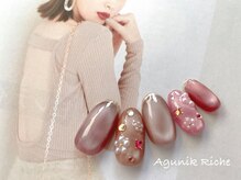 アグニークリッシェ(Agunik Riche)の雰囲気（マグネットミラーフレンチネイル♪♪渋谷ネイル）