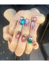 トータルサロン 白べぇーっ プラス/☆ブラウンマグネットネイル☆