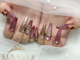 秋ビジューネイル