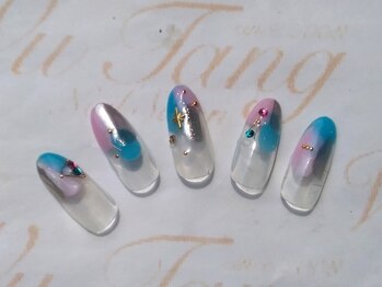 ミラー塗りかけネイル &nbsp;￥10100