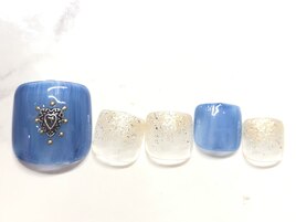ニュアンスカラー×ラメグラ
