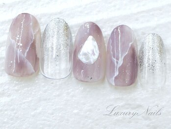 ラグジュアリーネイルズ カワグチ(Luxury Nails Kawaguchi)/大理石風*