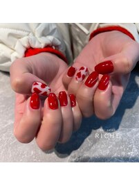 ボルドーハートネイル