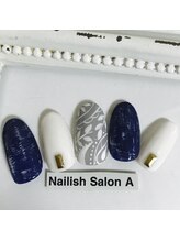 ネイリッシュサロン エー(Nailish Salon A)/2017/デニムペイズリーネイル
