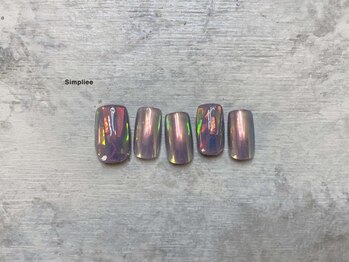 シンプリー ネイルアンドアイラッシュ 祖師谷大蔵店(Simpliee Nail&Eyelash)/オーロラフィルムネイル