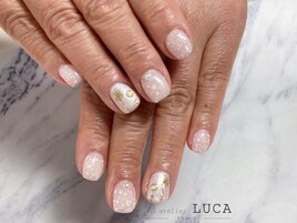 W-486 大人可愛い雪の結晶ネイル