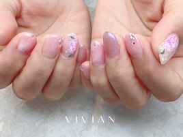 ピンク紫陽花　ニュアンス