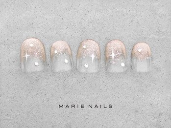 マリー ネイルズ いわきラトブ店(MARIE NAILS)/定額7,700円税込 ラメ 0914a