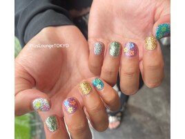 カラフルラメ★ギラギラ夏ネイル