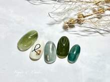 ヴィガー アンド ルックス 白金 目黒(Vigor&Looks)/グリーン　ニュアンスネイル