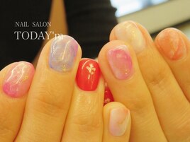 大理石風ネイル