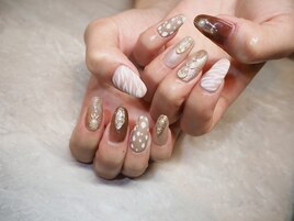 秋カラーネイル