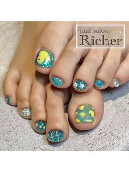 エスフィーネイルサロン リシェル(Esfy nailsalon Richer)/あひるちゃんフットネイル