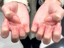春パステルカラーくすみオレンジ
