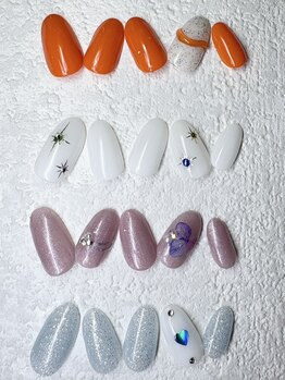 ネイルアンドアイラッシュ グレース 芦屋店(nail&eyelash Grace)の写真/【マオジェル認定★フラッシュグリッター/マグネット導入】高品質ジェルでモチ抜群!定額だから通いやすい♪