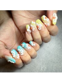 3Dお花ネイル　by. honoka