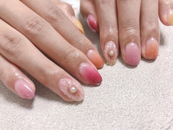 キキネイル たまプラーザ店(kikinail)/カラフルぷっくりフラワー