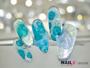 ネイリックス アヴェニール(NAILX avenir)/ブルーフラワー