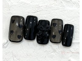 ブラックハートリボン￥10550