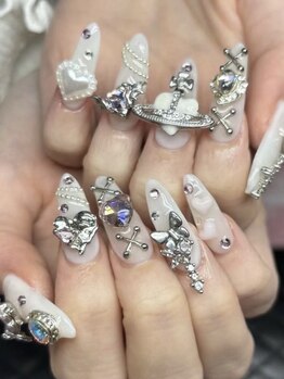 アモールビューティー 新宿店(Amor Beauty)の写真/可愛いと出会える♪ワンホン・韓国ネイルが映える!!【人気No.1チップ長さだし★パーツ乗せ放題（持込OK）】