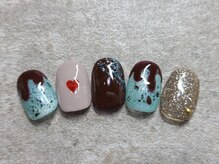 コキーユ(Coquille)/バレンタインネイル