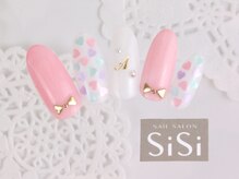 シシ(SiSi)/リボン＆ハートホロネイル★
