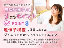 遺伝子情報をもとにお一人お一人のダイエットプランだから安心♪