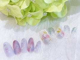 紫陽花ネイル