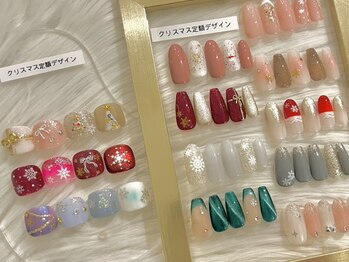 ラカ 長野駅前本店(LaKa)の写真/【ハンドorフット】豊富にご用意♪大人気トレンドデザイン色変更OK◎クリスマス限定のデザインが仲間入り♪