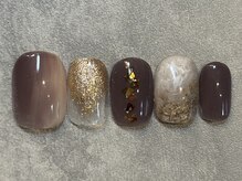 カラネイル 南森町店(calla nail)/ゴールドシェル