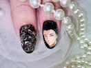 痛ネイル 手書き オタクネイル