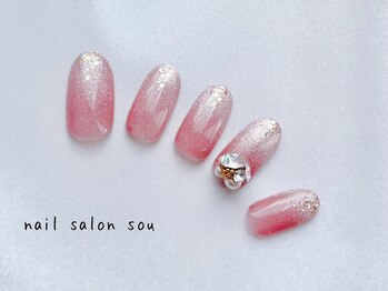 ネイルサロン ソウ 心斎橋店(Nail Salon Sou)/キラキラオフィスネイル
