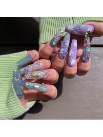 春のギャルネイル