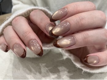 マイム(mayim)の写真/《美容室併設》フィルイン施術で自爪に優しくお洒落を楽しめる♪大人カジュアル、個性派ニュアンスが人気＊