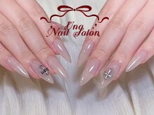 ウナネイルサロン 渋谷店(Una nail salon)/チップ長さだしワンカラーパーツ