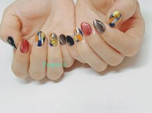 フランセス(Frances)/縦マーブル　カラフル