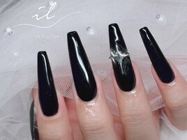 ロング×ワンカラーネイル