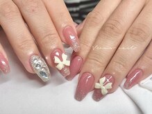 ヴィーナスネイル(Venus Nail)の雰囲気（自爪４本シンプル持ち込みデザイン6990/長持ち重視）